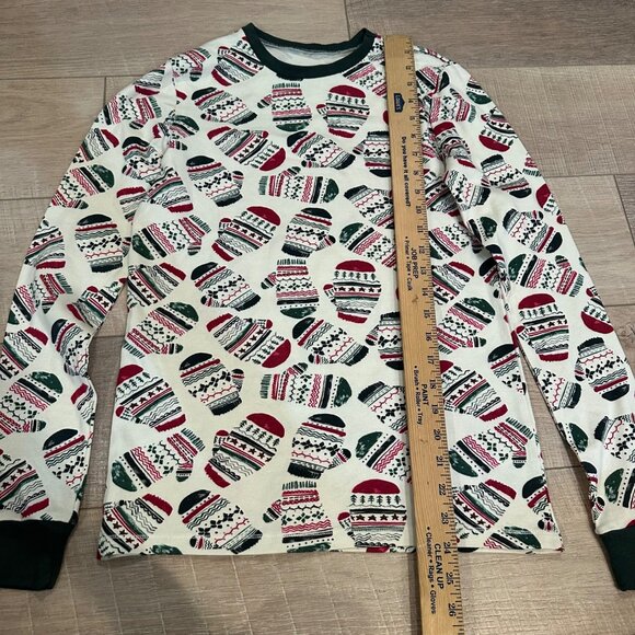 BURTS BEES BABYS WOMENS XS MITTEN RED AND GREEN ORGANIC COTTON PAJAMAS - Picture 4 of 12